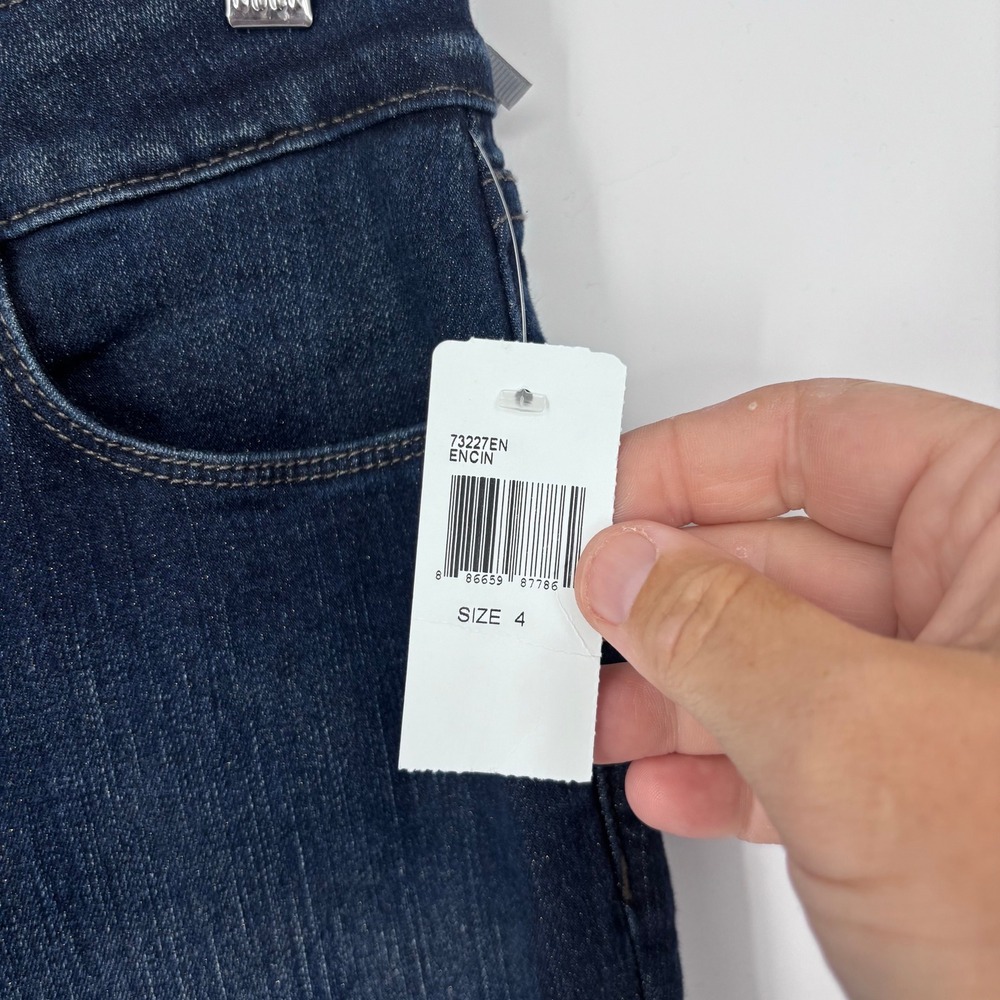 NYDJ Marilyn Straight Leg Jeans Womens 4 Dark Wash Indigo Denim Slimming Pants - Picture 6 of 13